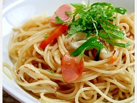 自家製塩ダレをパスタに絡めました！塩ダレ味のパスタ